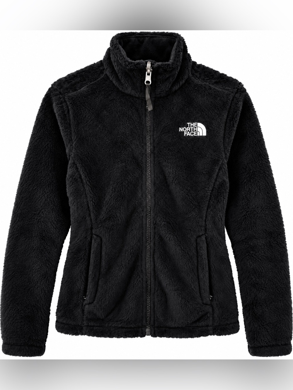 The North Face Women’s Black Plush Fleece Full Zip Jacket Medium